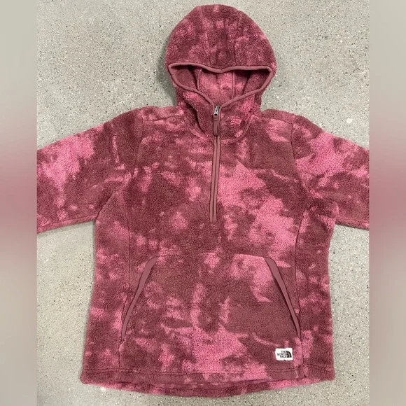 The North Face Printed Campshire Pullover Pink Camo Fleece Hoodie 2.0 size XL - Picture 3 of 12